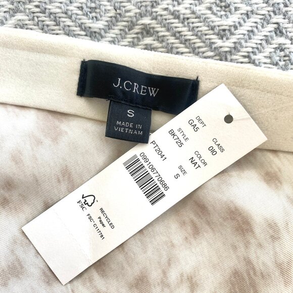 J. Crew NWT Drapey Cupro Flared Skirt in Speckled Animal Print, Small - Picture 7 of 10